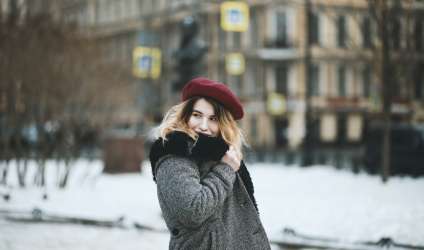 Зимнее фото на городской улице