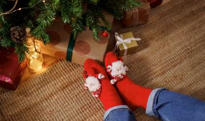 Фото в теплых носочках