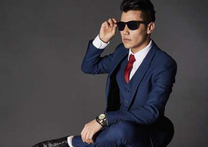 men's business photo session